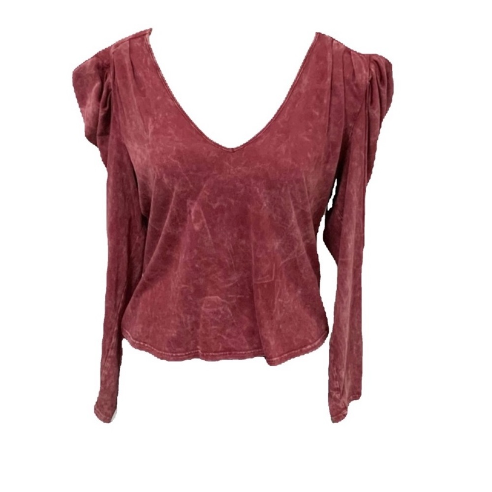 7 for All Mankind Puff Sleeve Top M - NWT